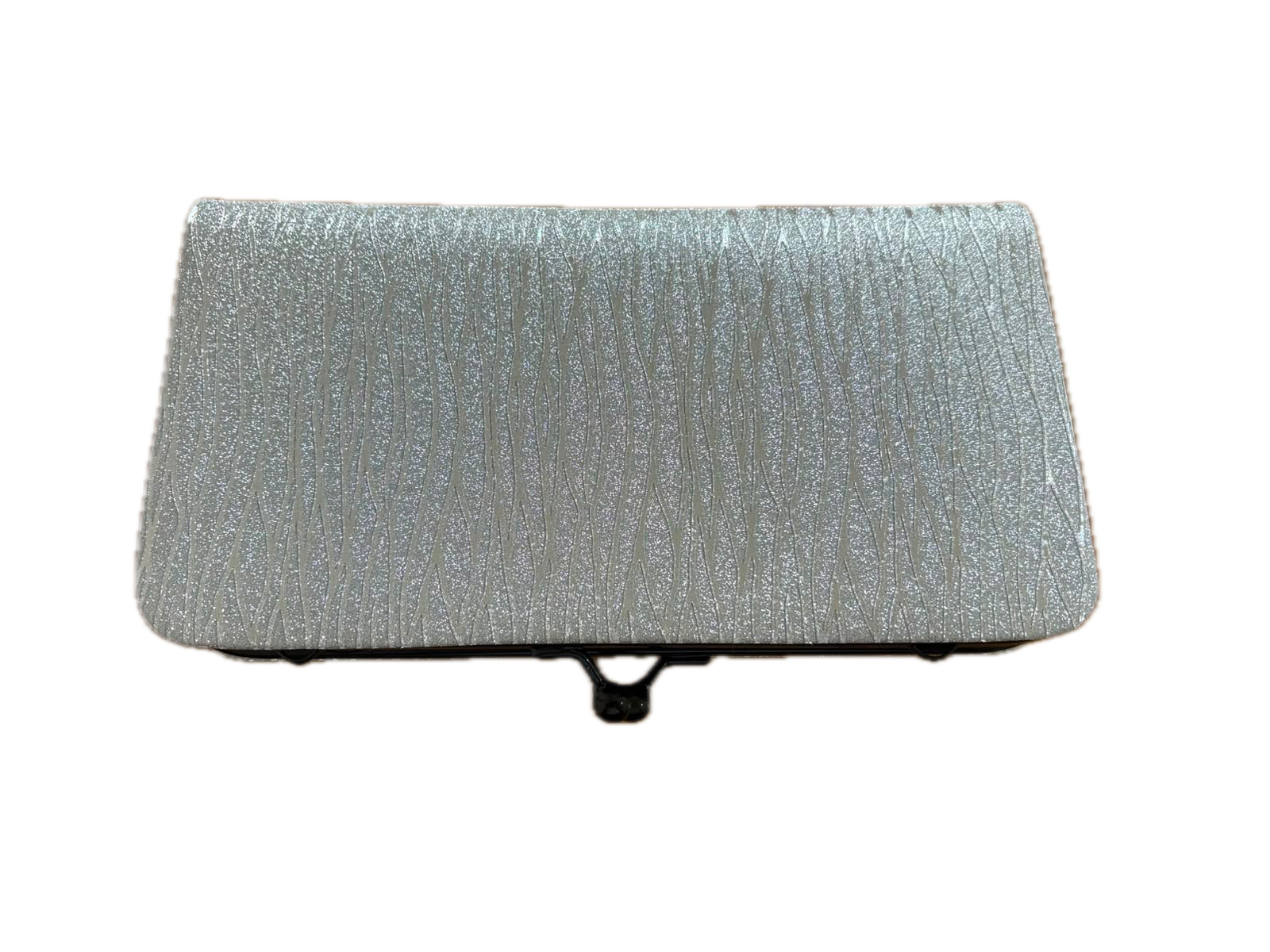 ANAS Women's Silver Textured Party Clutch Wallet