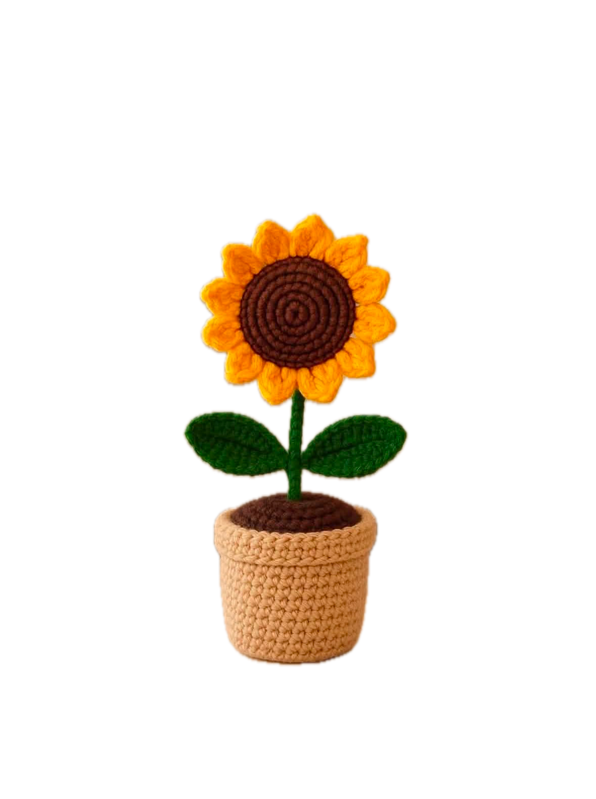 Crochet Potted Sunflower (Artificial Plant) 2 set