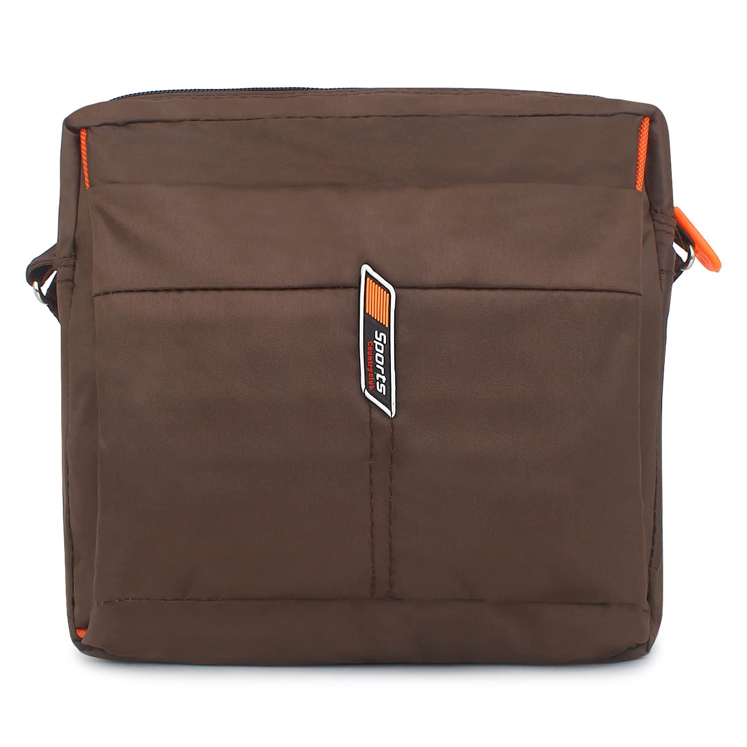 Unisex Grey Messenger Sling Bag with Adjustable Shoulder Strap